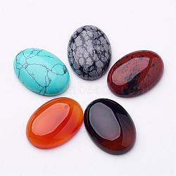 Gemstone Cabochons, Mixed Style, Oval, Mixed Stone, 25x18x5~6mm(G-R141-5)