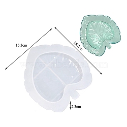 Leaf Storage Food Grade Silicone Mold, Resin Casting Molds, for UV Resin, Epoxy Resin Craft Making, White, 157x153x23mm(PW-WG58697-01)