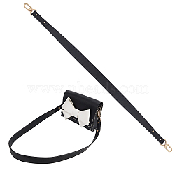 PU Leather Bag Straps, with Alloy Swivel Clasp, for Bag Handle Replacement Accessories, Black, 97.5x1.8~3.05cm(FIND-WH0136-72)