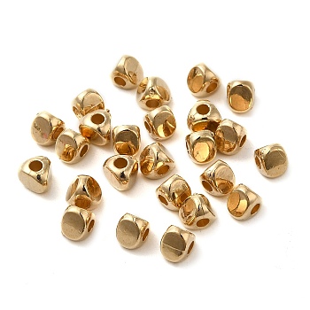 CCB Plastic Beads, Triangle, Light Gold, 4x5x4.5mm, Hole: 1.8mm