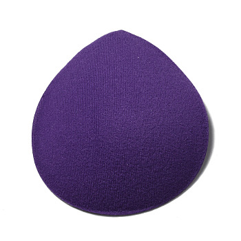 Nylon Cloth Teardrop Fascinator Hat Base for Millinery, Purple, 133x100x2mm
