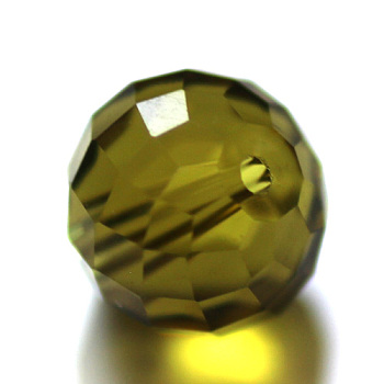 Imitation Austrian Crystal Beads, Grade AAA, Faceted, Teardrop, Olive, 10mm, Hole: 0.9~1mm