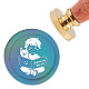 Brass Wax Seal Stamp with Handle(AJEW-WH0184-0367)-1