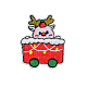 クリスマステーマのコンピュータ刺繍布自己粘着パッチ(XMAS-PW0001-095T)-2