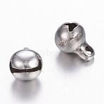 Tarnish Resistant 304 Stainless Steel Bell Charms, Stainless Steel Color, 8x5mm, Hole: 1.5mm(UNKW-N0001-01P)