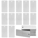 30Pcs 304 Stainless Steel Big Pendants, Stamping Blank Tag, Laser Cut, Rectangle, Stainless Steel Color, 50x25x1mm, Hole: 3.5mm(STAS-OC0001-32)