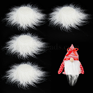 Artificial Fox Fur Trimming, Shaggy Faux Fur Ribbon, for Chair Cover, Christmas Party Decoration, Garment Accessories, White, 1500x90mm(DIY-WH0043-55)