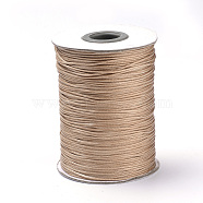 Braided Korean Waxed Polyester Cords, Peru, 1mm, about 174.97 yards(160m)/roll(YC-T002-1.0mm-141)