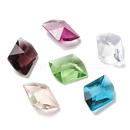 Pointed Back Glass Rhinestone Cabochons, Faceted, Polygon, Mixed Color, 12x9x6mm(GLAA-B012-48A)