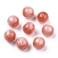 Resin Beads, Imitation Gemstone, Round, Dark Salmon, 19.5~20mm, Hole: 2.5mm(RESI-S377-15C-06)