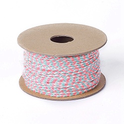 Macrame Cotton Cord, Braided Rope, for Wall Hanging, Crafts, Gift Wrapping, Colorful, 2mm, about 21.87 yards(20m)/roll(OCOR-F010-C31)