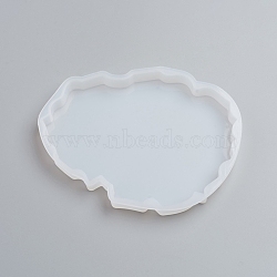 Silicone Cup Mat Molds, Resin Casting Molds, For UV Resin, Epoxy Resin Jewelry Making, Nuggets, White, 103x128x13mm, Inner Size: 95x119(DIY-G017-A06)