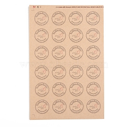 Self-Adhesive Kraft Paper Gift Tag Stickers, for Presents, Packaging Bags, Love Theme, BurlyWood, Sticker: 30mm, 1 Sticker/pc(DIY-D028-02D-01)