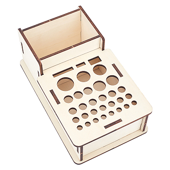 Wood Storage Box, Tool Storage Box, Bisque, 5-1/2x9-1/2x3-3/4 inch(14x24x9.5cm)