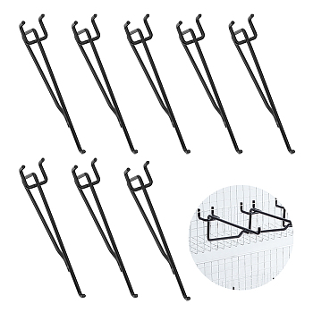 Iron Wall Mounted Mesh Board Pegboard Hook Hangers, Electrophoresis Black, 165x29x55mm