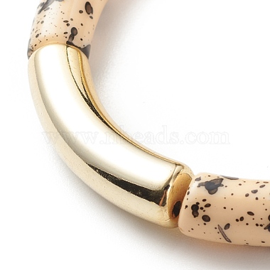 Acrylic Curved Tube Beaded Stretch Bracelet(BJEW-JB08444-05)-5