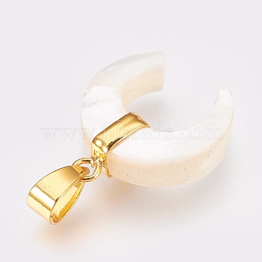 Natural White Shell Mother of Pearl Shell Pendants(X-KK-G346-01A)-3