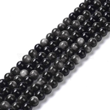 Round Obsidian Beads