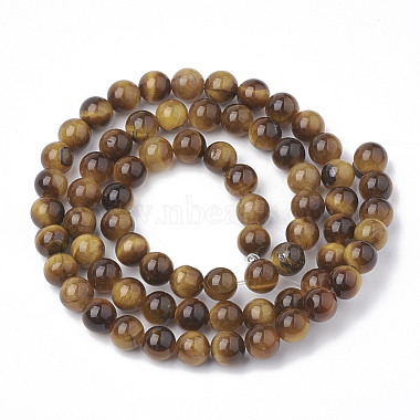 Natural Tiger Eye Beads Strands(G-S281-55-6mm)-2