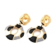 304 Stainless Steel Enamel Dangle Stud Earrings for Women(EJEW-F353-01G-02)-4