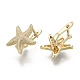 Brass Hoop Earring Findings with Latch Back Closure(X-KK-S348-508-NF)-3