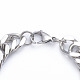 Herren 304 Edelstahl Diamantschliff kubanische Gliederkette Armbänder(BJEW-L673-002A-P)-3