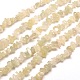 brins blancs naturels de perles de puces pierre de lune(G-M205-65)-1