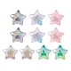 10Pcs 5 Colors UV Plating Transparent Crackle Acrylic Beads(OACR-YW0001-57)-1
