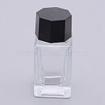 Glass Fountain Pen Ink Bottle, with ABS Plastic Bottle Cap, Cuboid, Clear, 2.9x2.9x6.6cm, Capacity: 20ml(AJEW-WH0188-32)