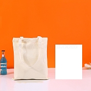 Cotton Cloth Blank Canvas Bag, Vertical Tote Bag for DIY Craft, Snow, 35x30cm(SENE-PW0012-02F-01)