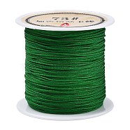 40 Yards Nylon Chinese Knot Cord, Nylon Jewelry Cord for Jewelry Making, Green, 0.6mm(NWIR-C003-01B-16)