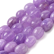 Natural Malaysia Jade Beads Strands, Faceted, Oval, Dyed and Heated, Lilac, 10.5~13x8.5~10x7~10mm, Hole: 1.2mm, about 31~32pcs/strand, 14.57''~15.16''(37~38.5cm)(G-I283-H07-02)
