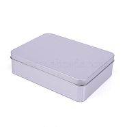 Rectangular Empty Tinplate Boxes, with Slip-on Lids, Mini Portable Box Containers, Matte Silver Color, 153.x11.2x4cm, Inner Size: 14.5x10.6cm(CON-WH0074-21MS)