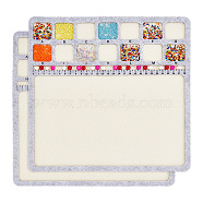 Felt Bead Design Boards, Square, Silver, 29.8x29.9x0.8cm(TOOL-WH0002-65)