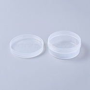Transparent Plastic Boxes,  Bead Storage Containers with Lid, Column, Clear, 8.95x3.5cm, Capacity: 120ml(4.05 fl. oz)(CON-WH0069-81B)