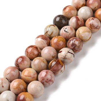 Natural Agate Beads Strands, Round, 10mm, Hole: 1mm, about 39pcs/strand, 15.35 inch(39cm)