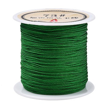 40 Yards Nylon Chinese Knot Cord, Nylon Jewelry Cord for Jewelry Making, Green, 0.6mm