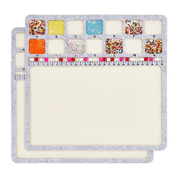 Felt Bead Design Boards, Square, Silver, 29.8x29.9x0.8cm