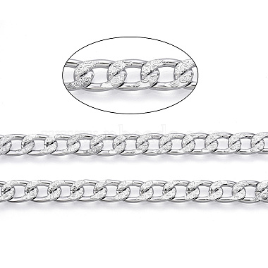 Aluminium Textured Cuban Link Chains(CHA-T001-41S)-4