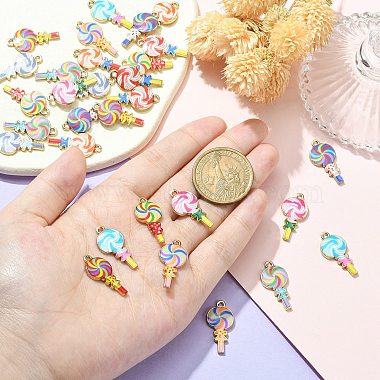 30Pcs 10 Styles Alloy Enamel Pendants(ENAM-CJ0005-23)-3