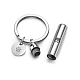 Column Openable Pet Memorial Urn Ashes Stainless Steel Pendant Keychain(ANIM-PW0001-024)-2