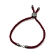 Half Finished Twisted Milan Rope Slider Bracelets(FIND-G032-01B-12)-2