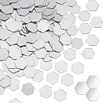200Pcs Adhesive Acrylic Cabochons Sheets, Mirror Mosaic Pieces, Mosaic Tiles for Arts DIY Crafts, Hexagon, 25x21.5x0.8mm(DIY-PH0022-92)