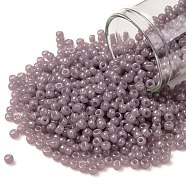 TOHO Round Seed Beads, Japanese Seed Beads, (1151) Translucent Light Amethyst, 8/0, 3mm, Hole: 1mm, about 222pcs/bottle, 10g/bottle(SEED-JPTR08-1151)