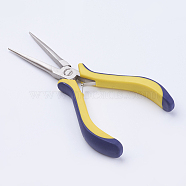 45# Carbon Steel Long Chain Nose Pliers Pliers, Hand Tools, Ferronickel, Stainless Steel Color, 14.6x8x1.7cm(PT-L002-01)