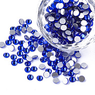 Glass Rhinestone Flat Back Cabochons, Back Plated, Faceted, Half Round, Cobalt, SS8, 2.3~2.4x1mm, about 1440pcs/bag(RGLA-S002-08SS-02)