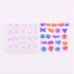 DIY Silicone Molds, Resin Casting Molds, For UV Resin, Epoxy Resin Jewelry Making, Mixed Shapes, 85x95x4mm(PW-WG8B43F-01)