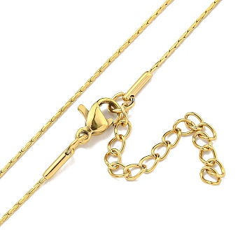 304 Stainless Steel Cardano Chain Necklaces, Real 18K Gold Plated, 17.83x0.04 inch(45.3x0.09cm)