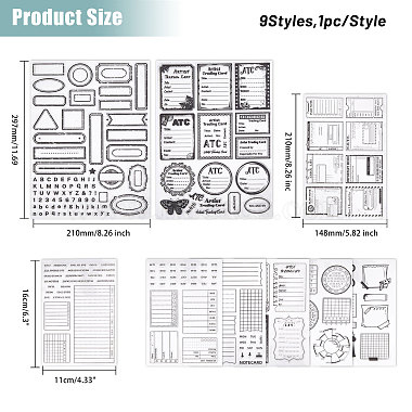 9 シート 9 スタイルの PVC プラスチック スタンプ(DIY-GL0004-95)-2