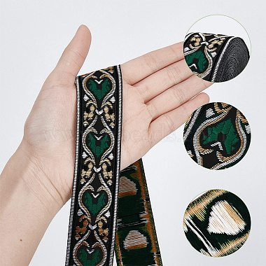 Ethnic style Embroidery Polyester Ribbons(OCOR-WH0077-27A)-3